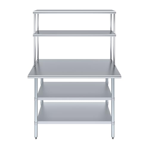 Stainless Steel Work Table with 2 Shelves