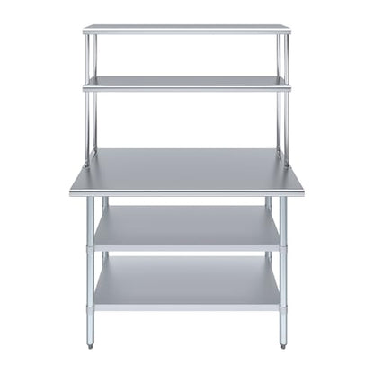 Stainless Steel Work Table with 2 Shelves