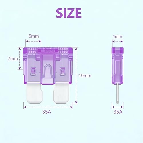 80Pcs) 35 Amp Standard Fuse, 35A Car Blade Fuses for Car/RV/Truck/SUV/Motorcycle/Boat (80 Count)