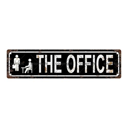 THE OFFICE SPACE Metal Tin Street Sign Bar Cafe Garage Cave Home Room Wall Bathroom Farmhouse Garden Porch Patio Decor