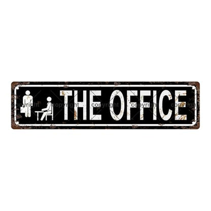 THE OFFICE SPACE Metal Tin Street Sign Bar Cafe Garage Cave Home Room Wall Bathroom Farmhouse Garden Porch Patio Decor