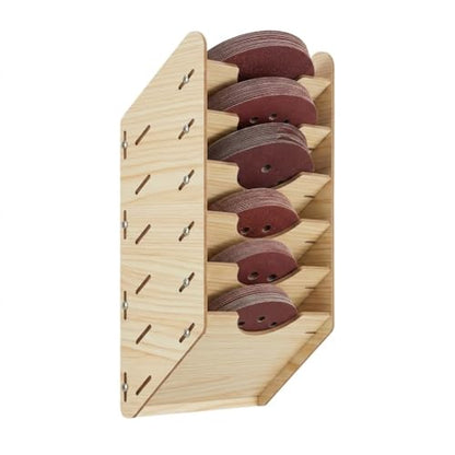 6 Tier Hanging Wooden Sandpaper Storage Holder