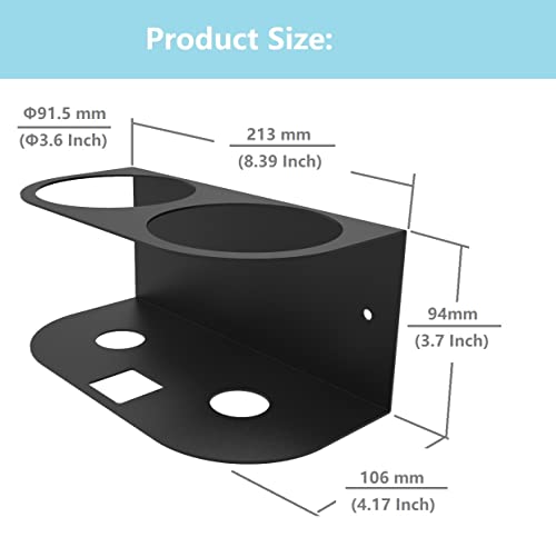 2 Pcs of 2 Spray Bottles Holder Steel Wall Mount