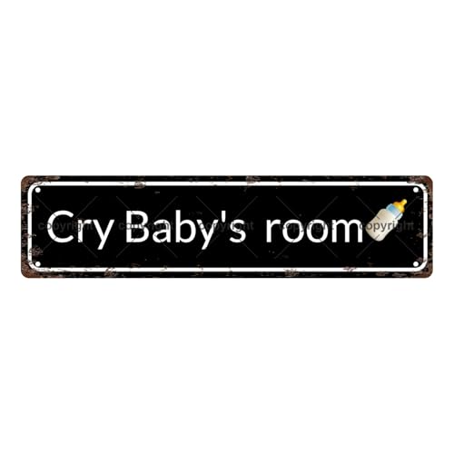 CRY BABY'S ROOM SPACE Metal Tin Street Sign Bar Cafe Garage Cave Home Room Wall Bathroom Farmhouse Garden Porch Patio Decor