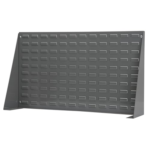 98636 Heavy Duty Steel Louvered Panel Standing Work Bench Storage Rack Garage Organizer for Mounting AkroBin Storage Bins