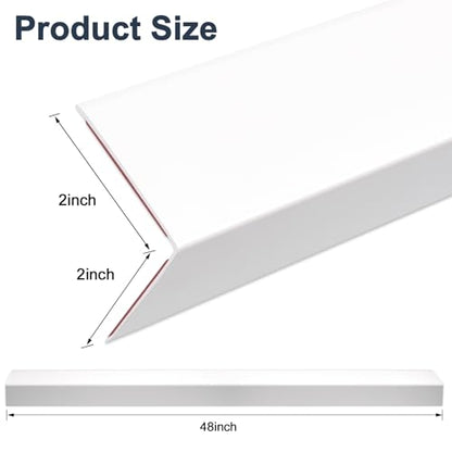 10PCS 48" White Metal Corner Protectors (10 Count)
