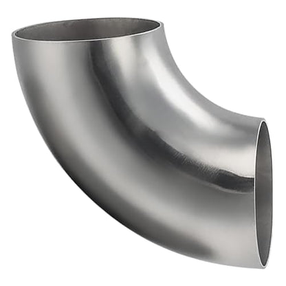 Cotonake OD 3.5 Inch 90 Degree SS304 Stainless Steel Bend Tube Exhaust Elbow Pipe for Car Modified Exhaust System 3.5" Piping Silver Tone