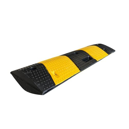 Rubber Speed Bump 6 Feet Rubber Driveway Modular Heavy Duty Speed 72.4 x 12 x 2.4 Inch Cable Protector Ramp for Garage Gravel Roads Asphalt Concrete (6 Foot)