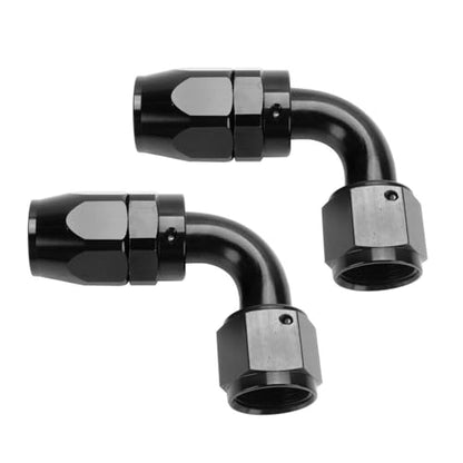 Swivel 12AN Fitting 90 Degree For CPE Braided Hose End Black 2Pcs (2 Count)