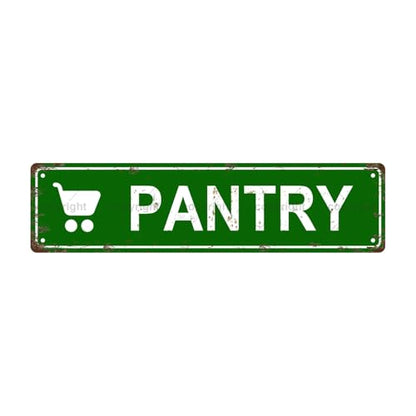 PANTRY SPACE Metal Tin Street Sign Bar Cafe Garage Cave Home Room Wall Bathroom Farmhouse Garden Porch Patio Decor