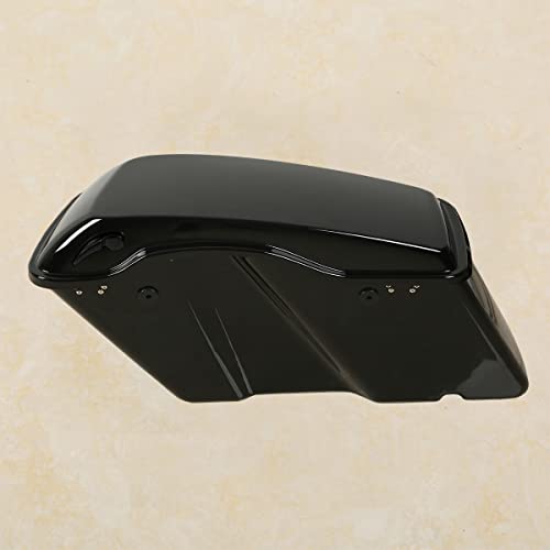 Vivid Black Hard Saddlebags with Black Latch Keys Liners Fit for Harley Touring Road King Street Glide Electra Ultra Classic 2014