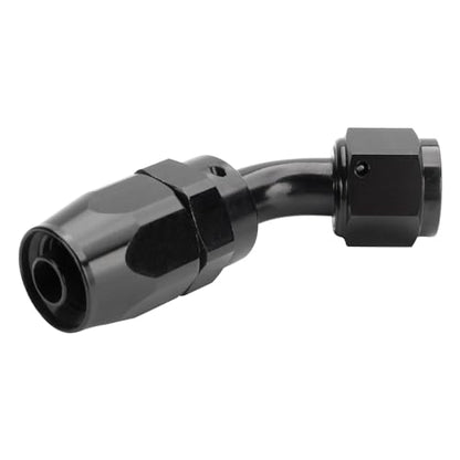 Swivel 6AN Fitting 45 Degree For CPE Braided Hose End Black 2Pcs (2 Count)