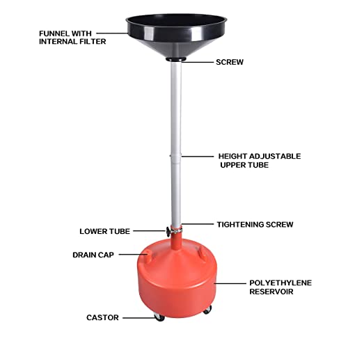 8 Gallon Portable Upright Oil Drain