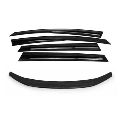 Set Bug Shield Hood Deflector & Window Visor Vent for Honda Civic 2012