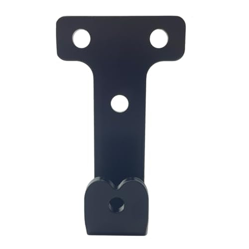4 PCS black heavy duty metal flat j hooks for hanging 180 lbs (4 Count)