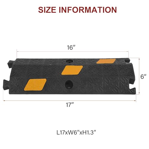 6 Pack 17" Cable Protector Cover Ramps
