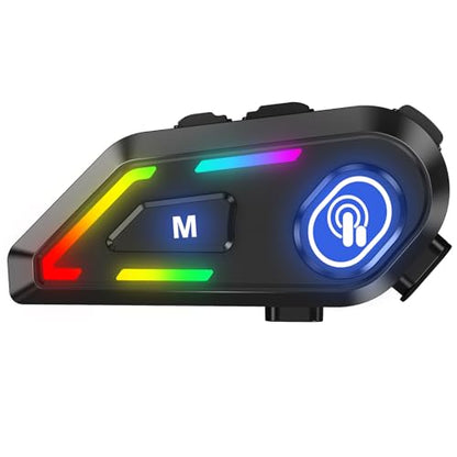 Helmet Bluetooth Headset with RGB Lights for Riders