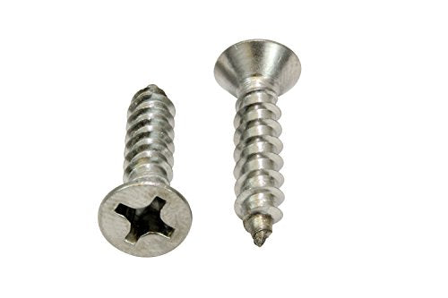 12 X 1'' Stainless Steel Flat Head Phillips Wood Screw (50 Count)