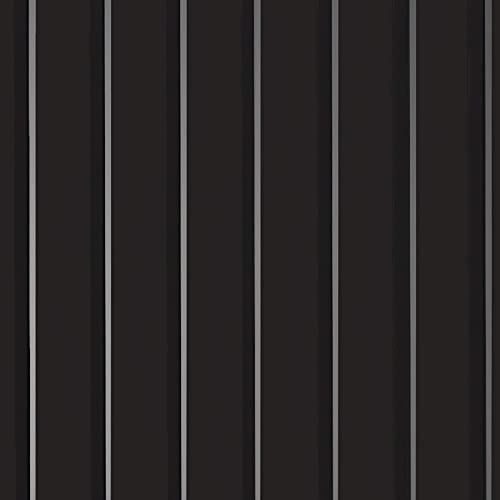 Garage Flooring 5' x 10' Midnight Black Ribbed Channel Vinyl Protector Mat
