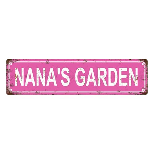 NANA'S GARDEN SPACE Metal Tin Street Sign Bar Cafe Garage Cave Home Room Wall Bathroom Farmhouse Garden Porch Patio Decor