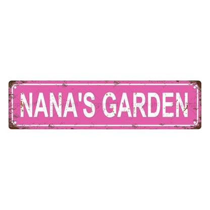 NANA'S GARDEN SPACE Metal Tin Street Sign Bar Cafe Garage Cave Home Room Wall Bathroom Farmhouse Garden Porch Patio Decor