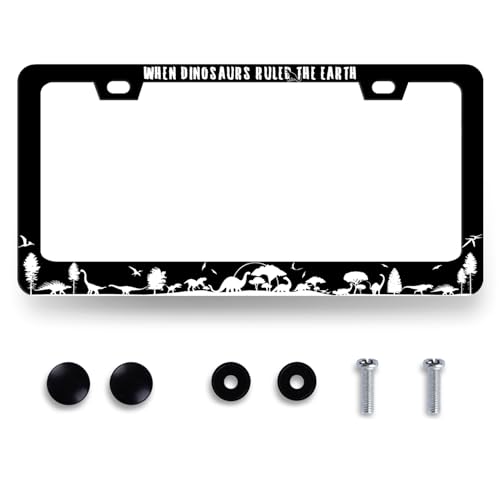 When Dinosaurs Ruled The Earth License Plate Frame Funny License Holder