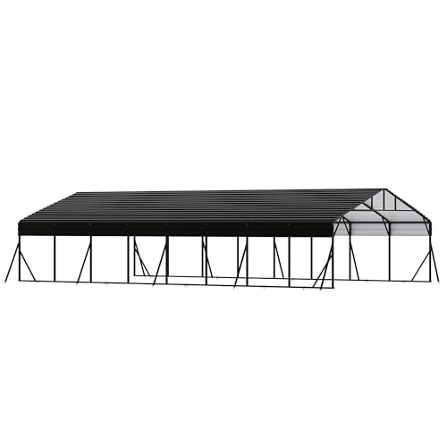 20x40 ft Metal Carport Kits with Galvanized Steel Roof