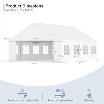 Carport 20' x 26’ Heavy Duty Portable Garage All