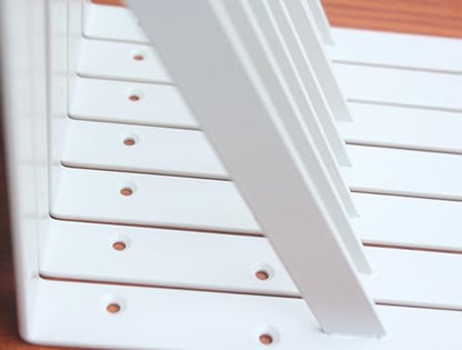 16 Pack L10 x H 8" White Heavy Duty Shelf Brackets with Screws Metal Shelf Brackets Shelf Support Angle Brackets for Shelves L Brackets Heavy Duty Floating Shelf (16 Count)