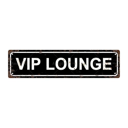 VIP LOUNGE Vintage Metal Tin Street Sign Bar Cafe Garage Cave Home Room Wall Bathroom Farmhouse Garden Porch Patio Decor