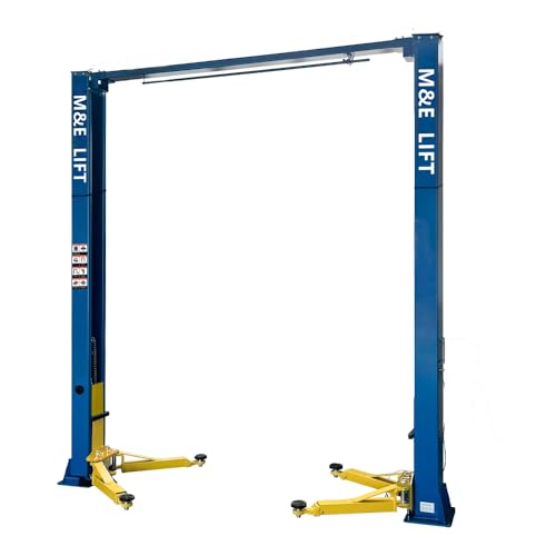 ME 9000lbs 110v 2 Post Lift Max. Lifting Height 74.8" 2 Post Car Lift Auto Lift Clearfloor Lifts Car Hoist for Home Shop Garage
