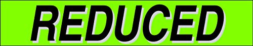 Ez line Vinyl Windshield Stickers 3 Dozen 15 Inch Chartreuse Slogan Dealership Pro Pack for Car Lots (36 Count)