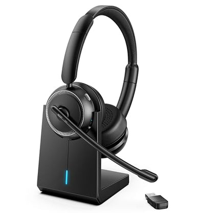 Upgrade ANC & ENC Wireless Headset with Mic for Work