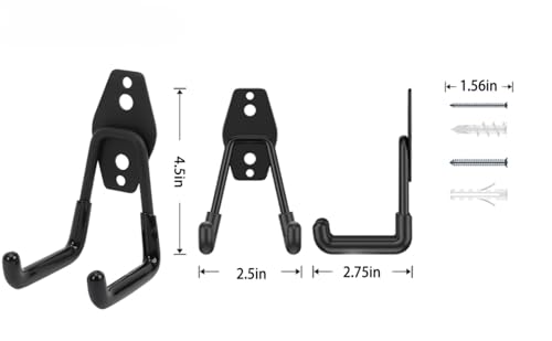 Wall Mount Heavy Duty Garage Hooks (2 Count)