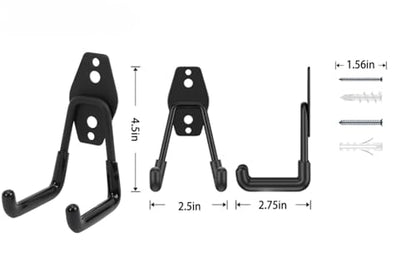 Wall Mount Heavy Duty Garage Hooks (2 Count)