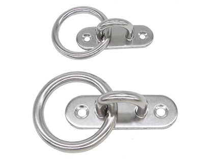Stainless Steel Ceiling Hooks & Wall Hangers with Rings (4 Count)