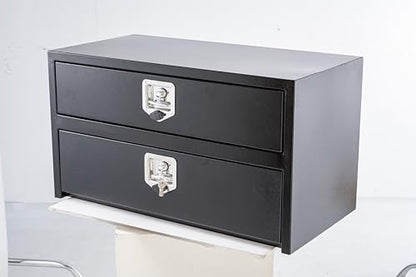 36'' Black Steel Truck Tool Box with Drawer