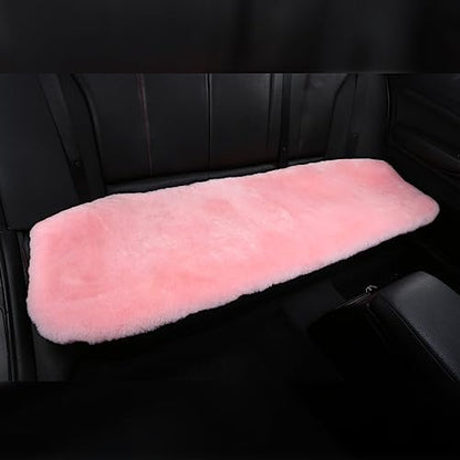 Pink Genuine Sheepskin Car Rear Seat Cover for Fuzzy Back Cushion