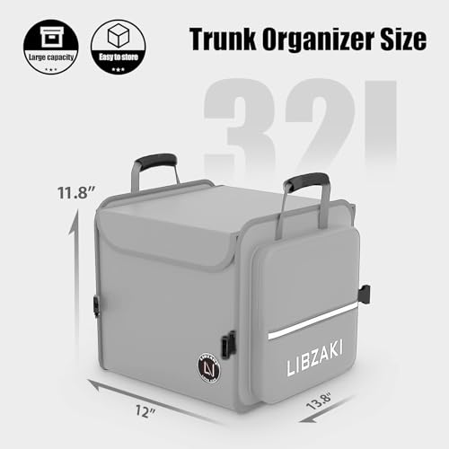 LIBZAKI Car Trunk Storage Organizer
