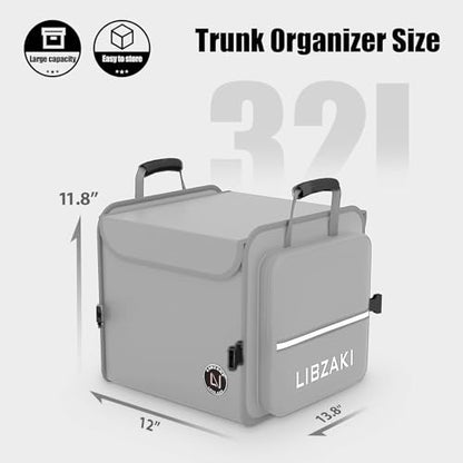LIBZAKI Car Trunk Storage Organizer