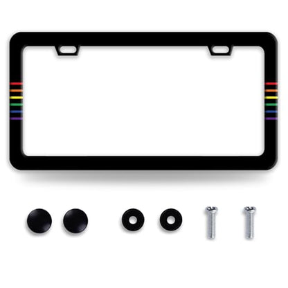 Gay Rainbow Line License Plate Frame Funny LGBT License Plate Frames
