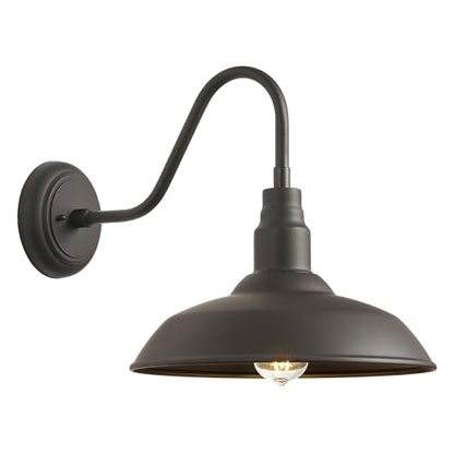 14in Dome Outdoor Gooseneck Lights for Barn