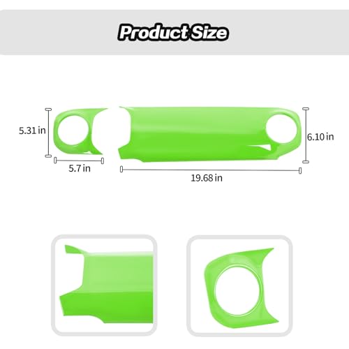 2pcs for 2024 Jeep Wrangler JL Interior Center Console Dash Panel Cover Trim