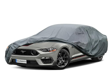 16 Layers Car Cover Waterproof All Weather for Coupe Heavy Duty