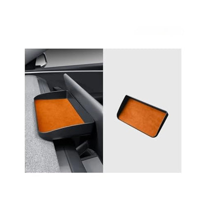Dashboard Storage Box Central Control Suede Instrument Storage Compatible For Tesla Model 3 Highland 2024 Modification Interior Accessories