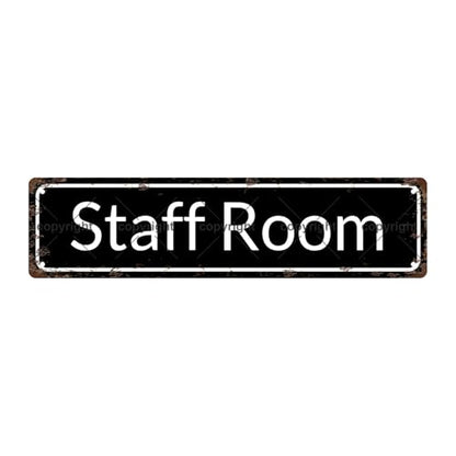 STAFF ROOM SPACE Metal Tin Street Sign Bar Cafe Garage Cave Home Room Wall Bathroom Farmhouse Garden Porch Patio Decor