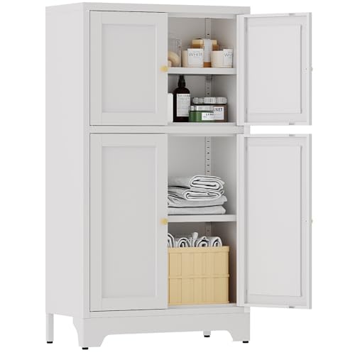 White Bathroom Floor Cabinet