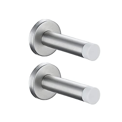 Door Stopper 304 Stainless Steel Thicken 1mm Sound Dampening Door Stop Bumper Wall Protetor 2 Pack (2 Count)