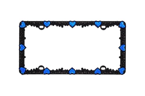 3D Daisy Heart License Plate Frame from Pure Zinc Alloy Metal Perfect Plate Holder