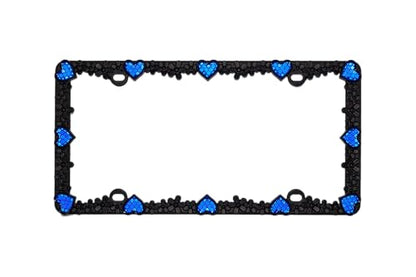 3D Daisy Heart License Plate Frame from Pure Zinc Alloy Metal Perfect Plate Holder